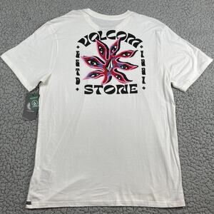 Volcom Stone Organic Cotton T-shirt Men's XL Surf Skate Beach Spectacle Eyes